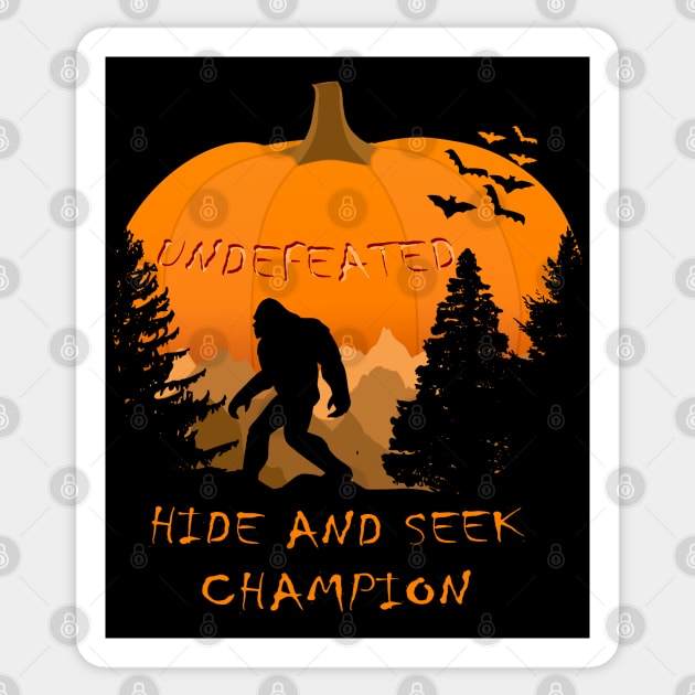 Halloween Bigfoot Hide And Seek Champion Sticker by Nerd_art